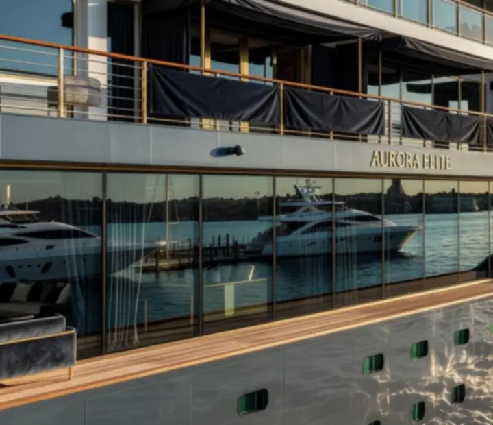 Exterior view of a luxury cruise ship sailing off the Australian coast
